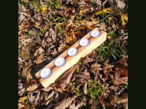 Porte bougies en bois de récupération